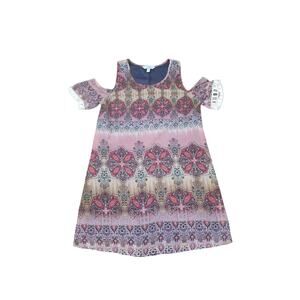 Speechless Boho Paisley Mini Cold Shoulder Whimsical Dress S Fairy Whimsygoth
